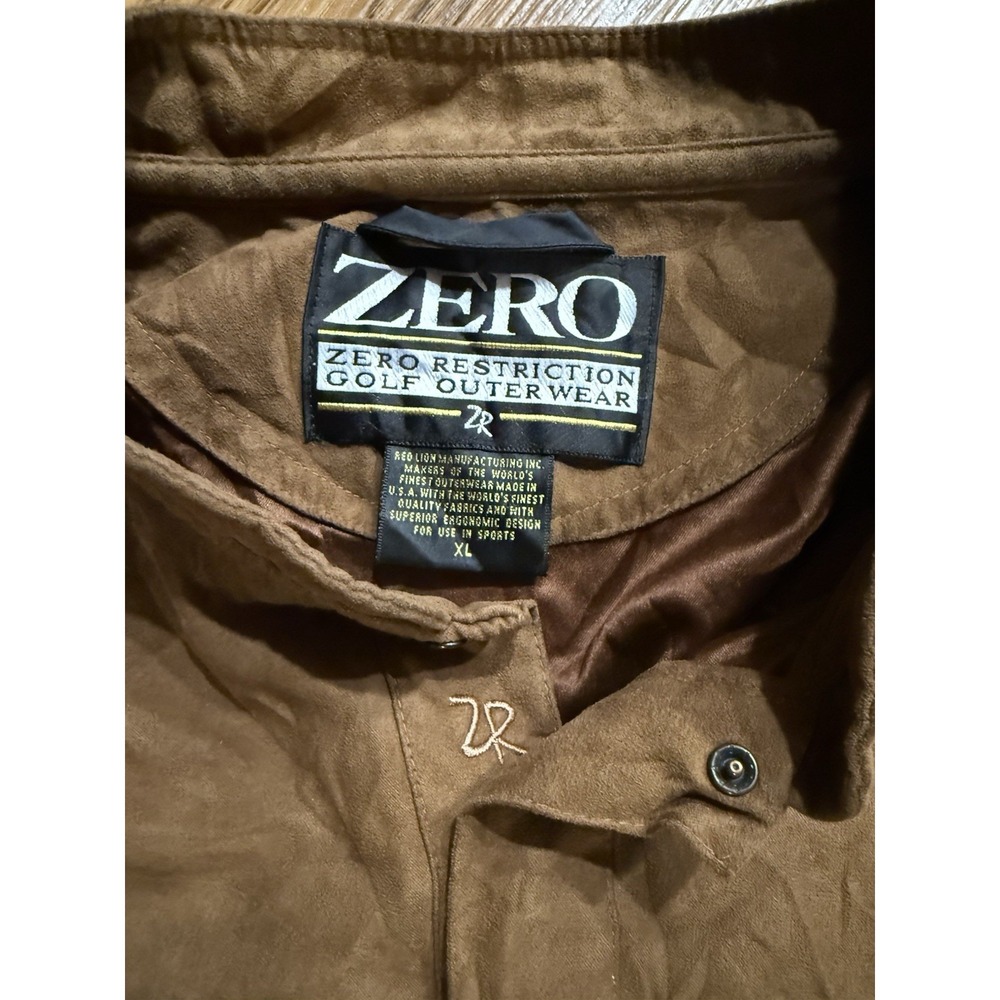 Zero Restriction Golf Outerwear Mens XL Pullover Lightweight Jacket Brown